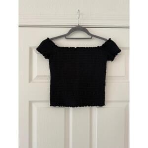 Hollister Ruched Off Shoulder Top Medium